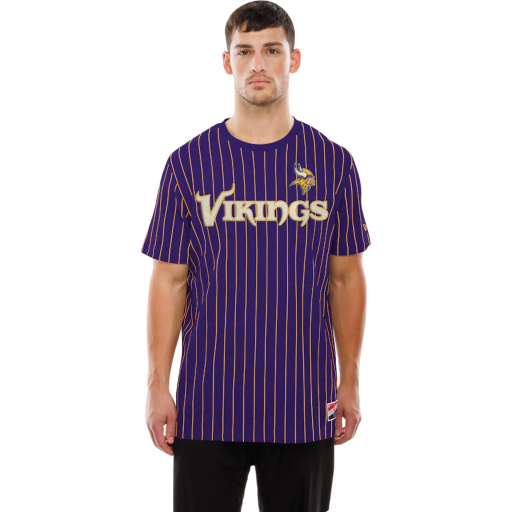 NFL Minnesota Vikings New Era Pinstripe T-Shirt - Purple