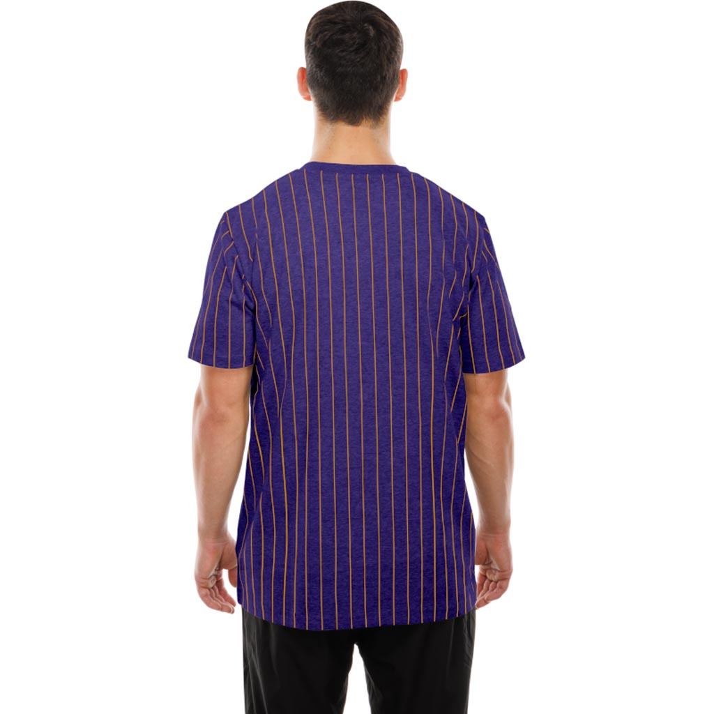 NBA Los Angeles Lakers New Era Pinstripe T-Shirt - Purple