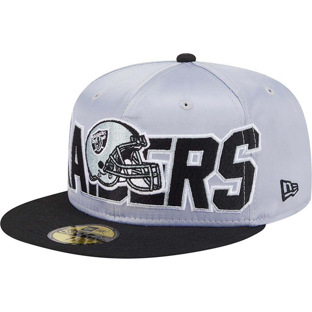 NFL Las Vegas Raiders New Era Satin 59FIFTY Fitted Hat - Gray
