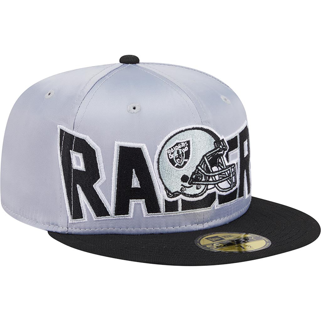 NFL Las Vegas Raiders New Era Satin 59FIFTY Fitted Hat - Gray