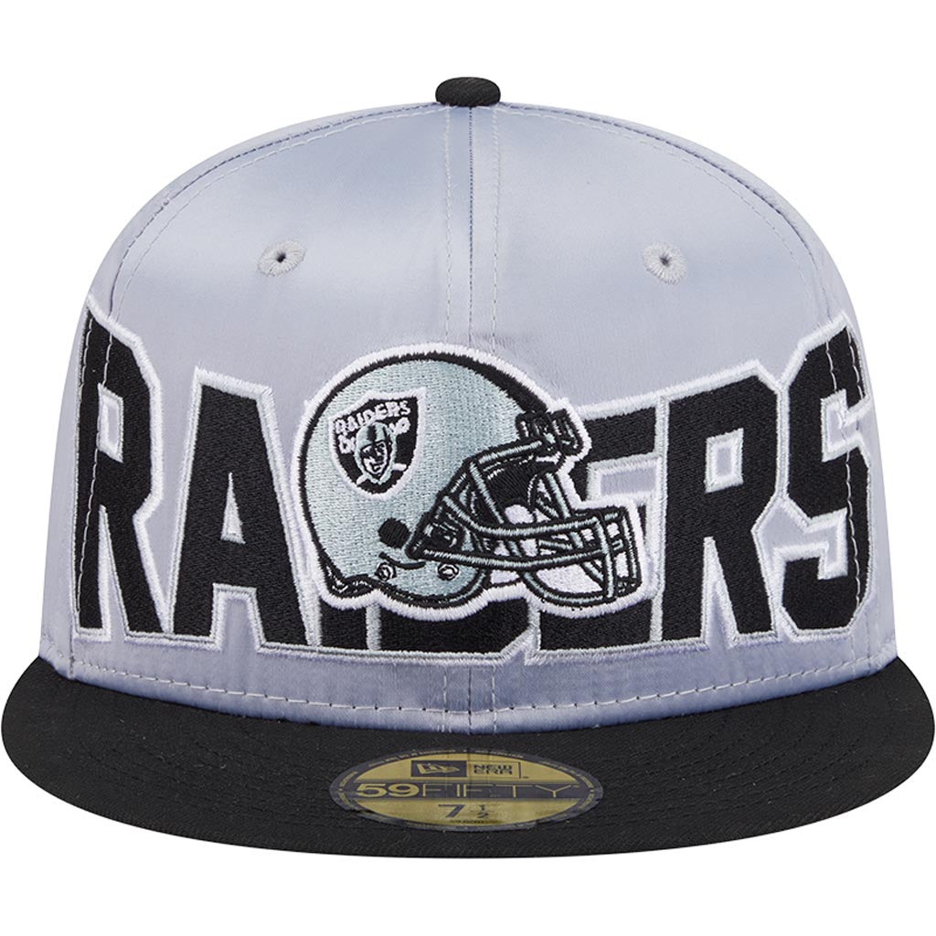NFL Las Vegas Raiders New Era Satin 59FIFTY Fitted Hat - Gray