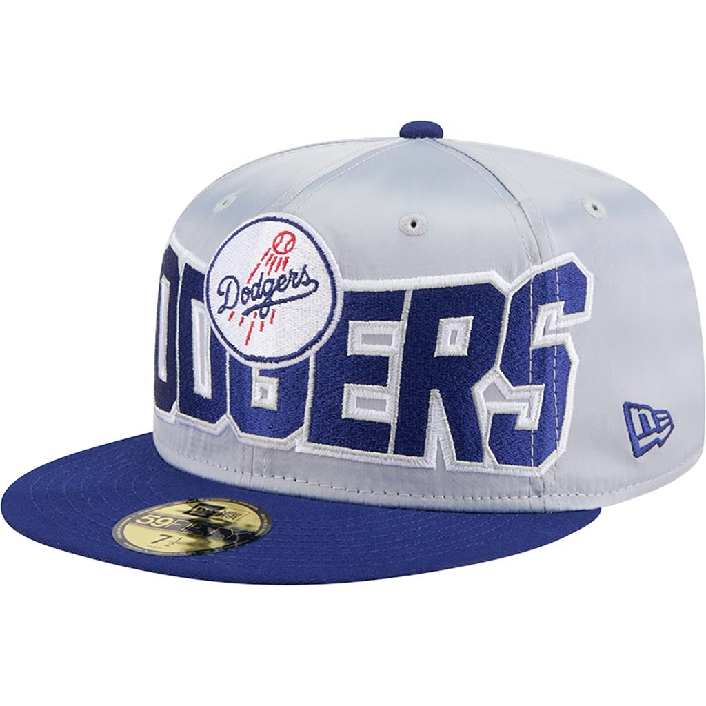 MLB Los Angeles Dodgers New Era Satin 59FIFTY Fitted Hat - Gray