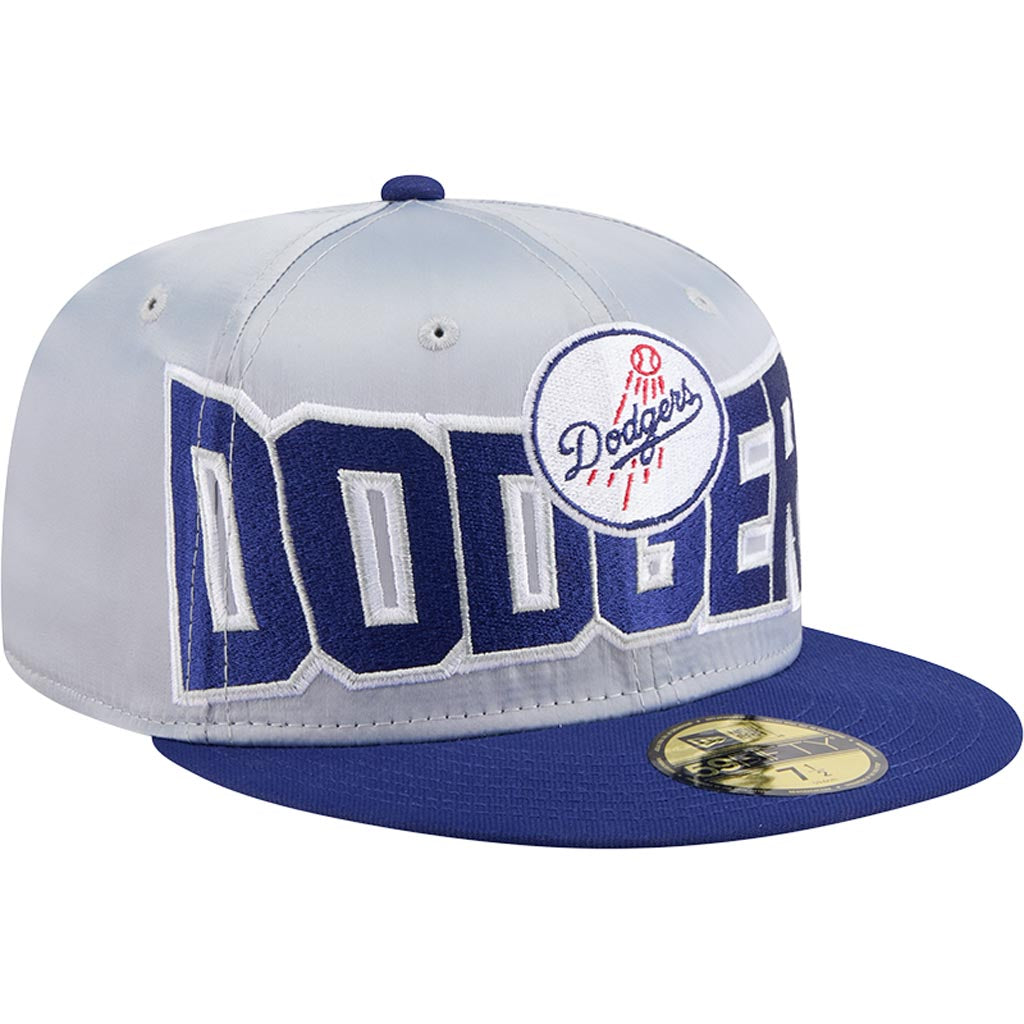 MLB Los Angeles Dodgers New Era Satin 59FIFTY Fitted Hat - Gray