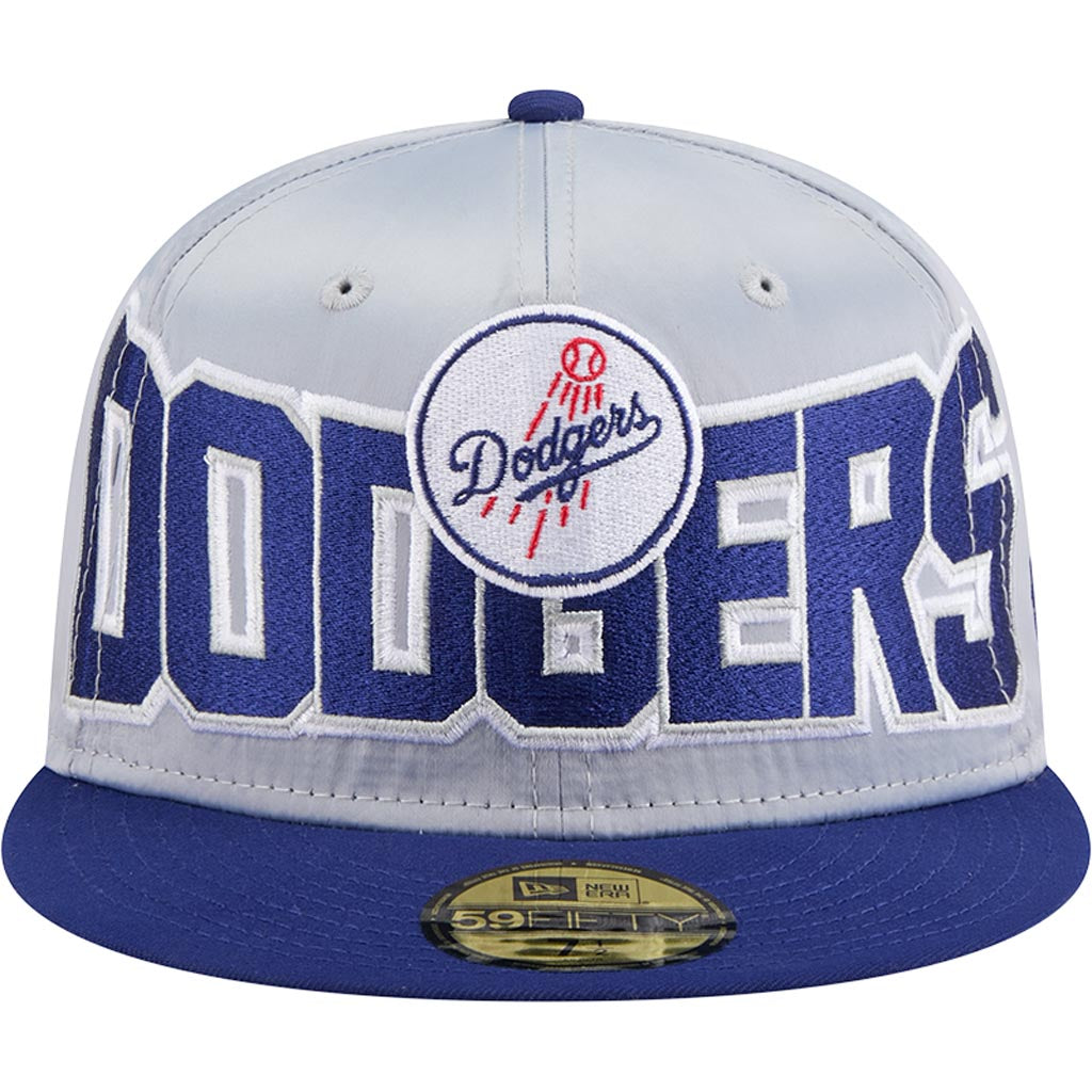 MLB Los Angeles Dodgers New Era Satin 59FIFTY Fitted Hat - Gray