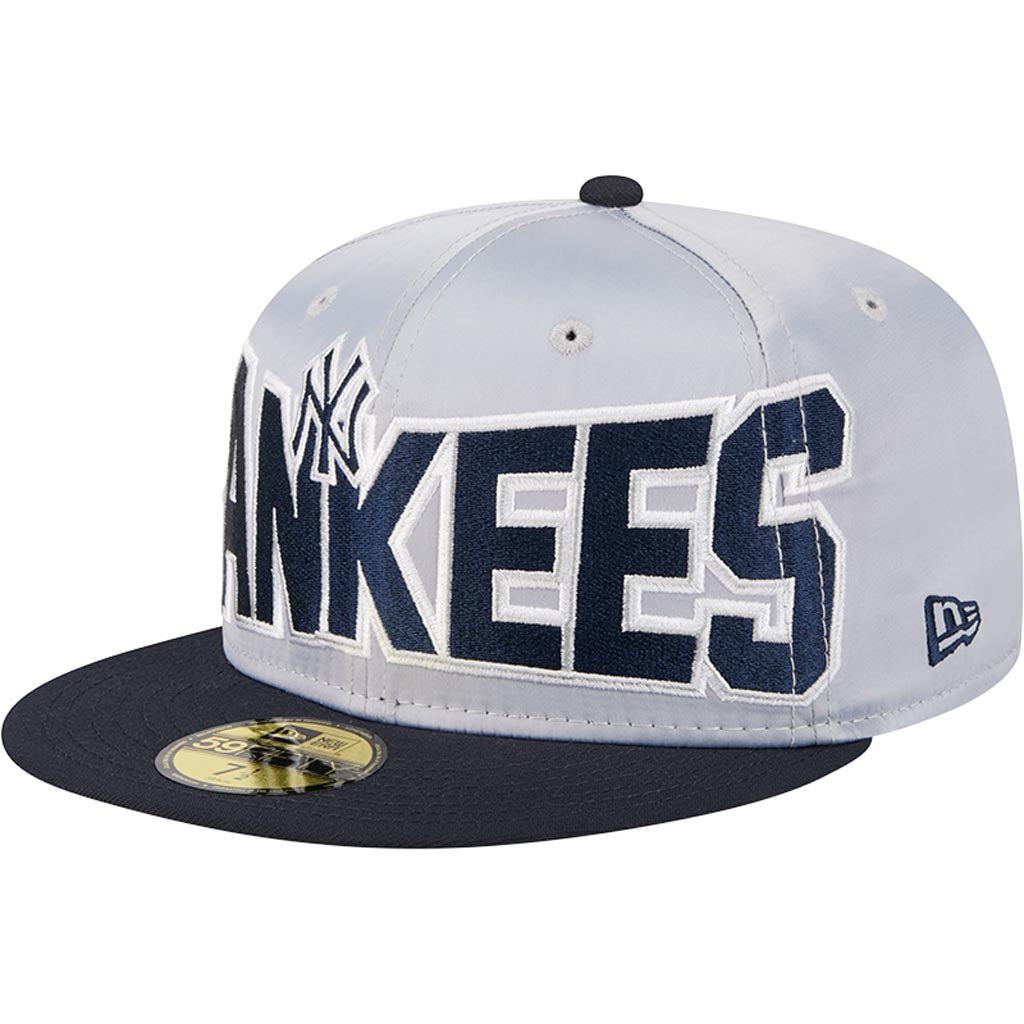 MLB New York Yankees New Era Satin 59FIFTY Fitted Hat - Gray