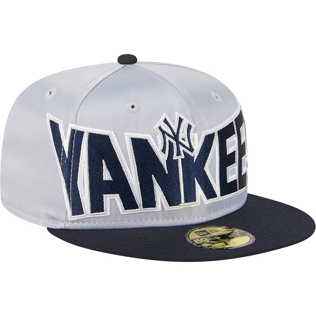 MLB New York Yankees New Era Satin 59FIFTY Fitted Hat - Gray