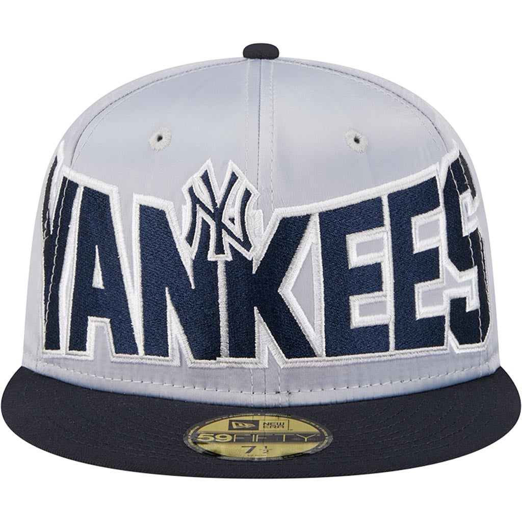 MLB New York Yankees New Era Satin 59FIFTY Fitted Hat - Gray