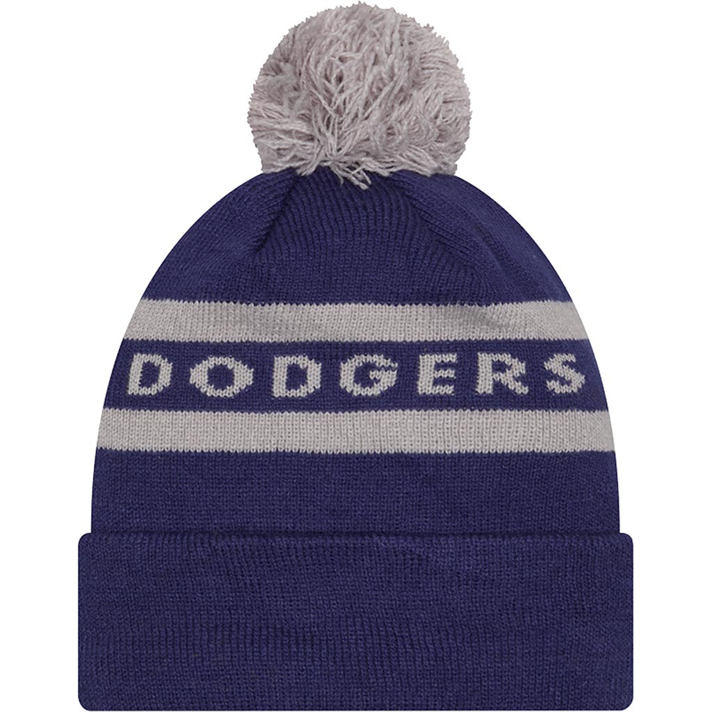 MLB Los Angeles Dodgers New Era Two-Tone Text Knit Hat - Blue