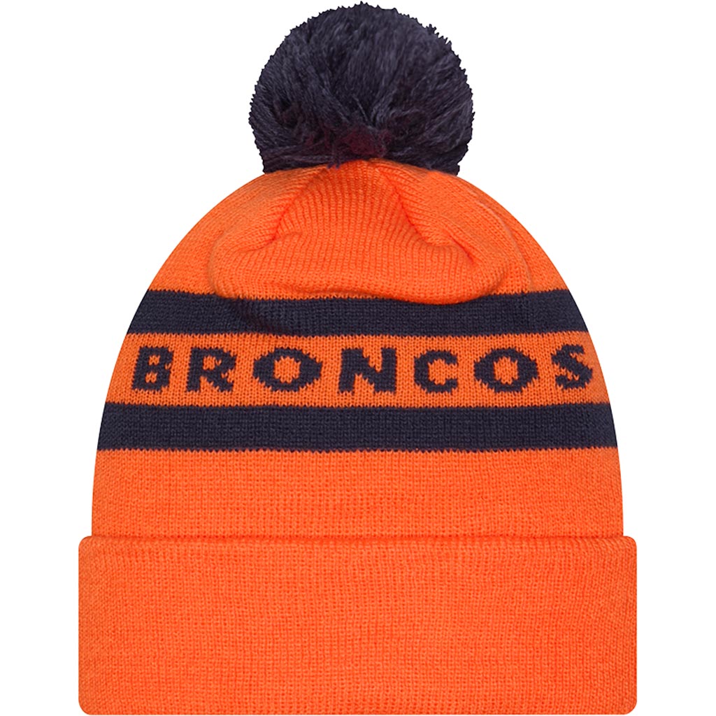 NFL Denver Broncos New Era Two-Tone Text Knit Hat - Orange