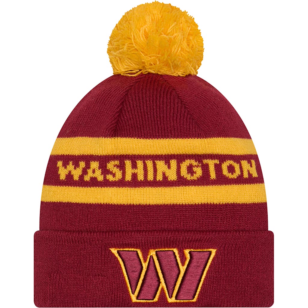 NFL Washington Commanders New Era Two-Tone Text Knit Hat - Maroon