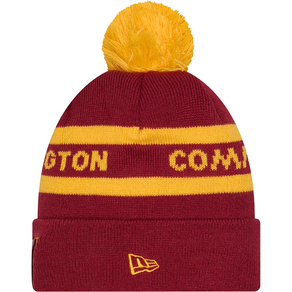 NFL Washington Commanders New Era Two-Tone Text Knit Hat - Maroon