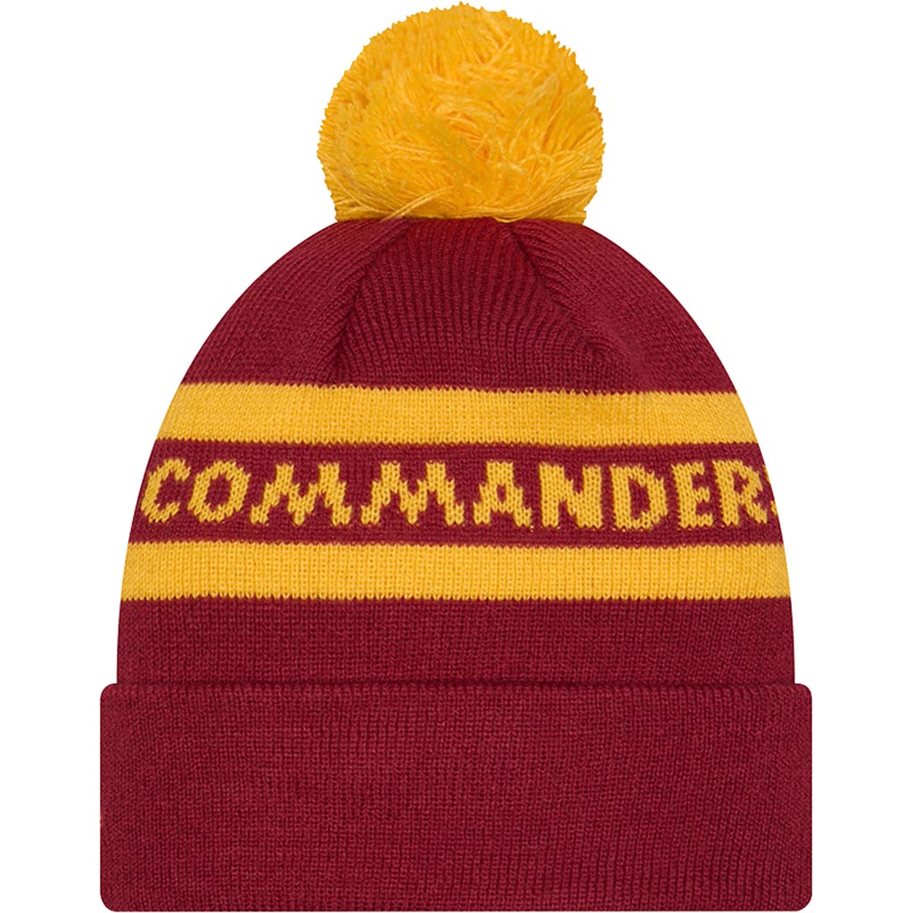 NFL Washington Commanders New Era Two-Tone Text Knit Hat - Maroon