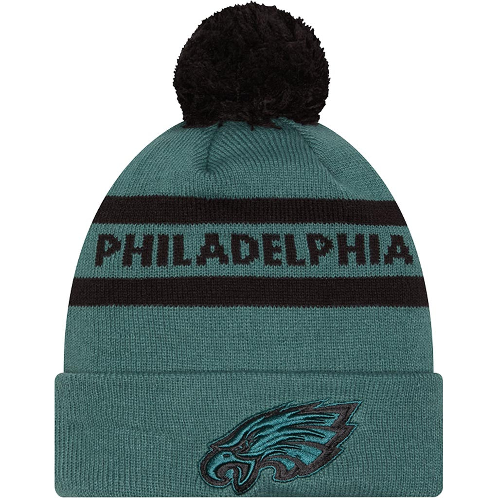 NFL Philadelphia Eagles New Era Two-Tone Text Knit Hat - Green