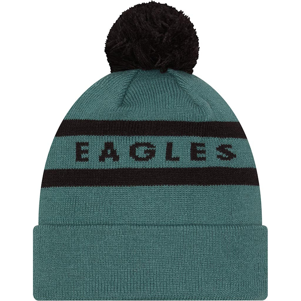 NFL Philadelphia Eagles New Era Two-Tone Text Knit Hat - Green
