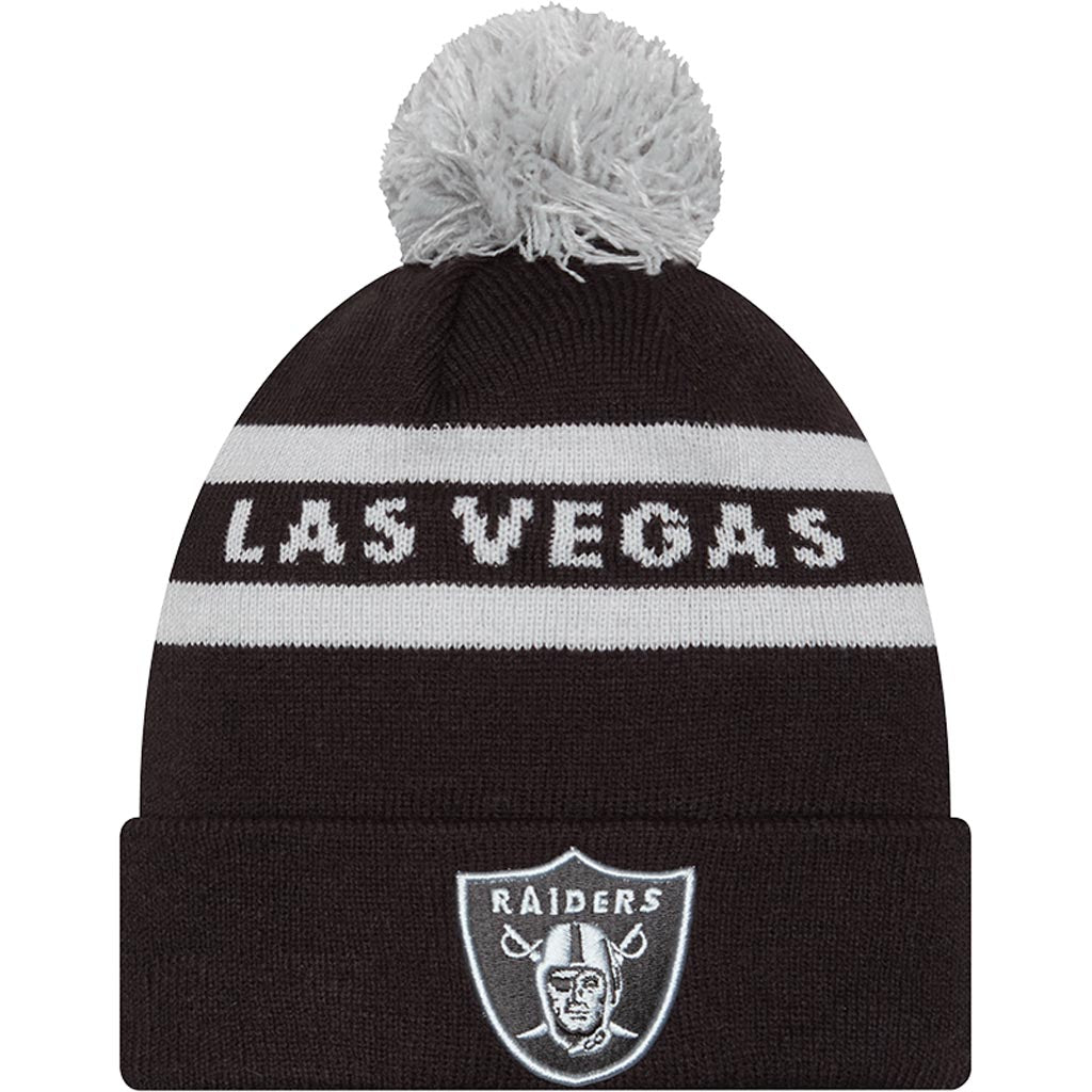 NFL Las Vegas Raiders New Era Two-Tone Text Knit Hat - Black
