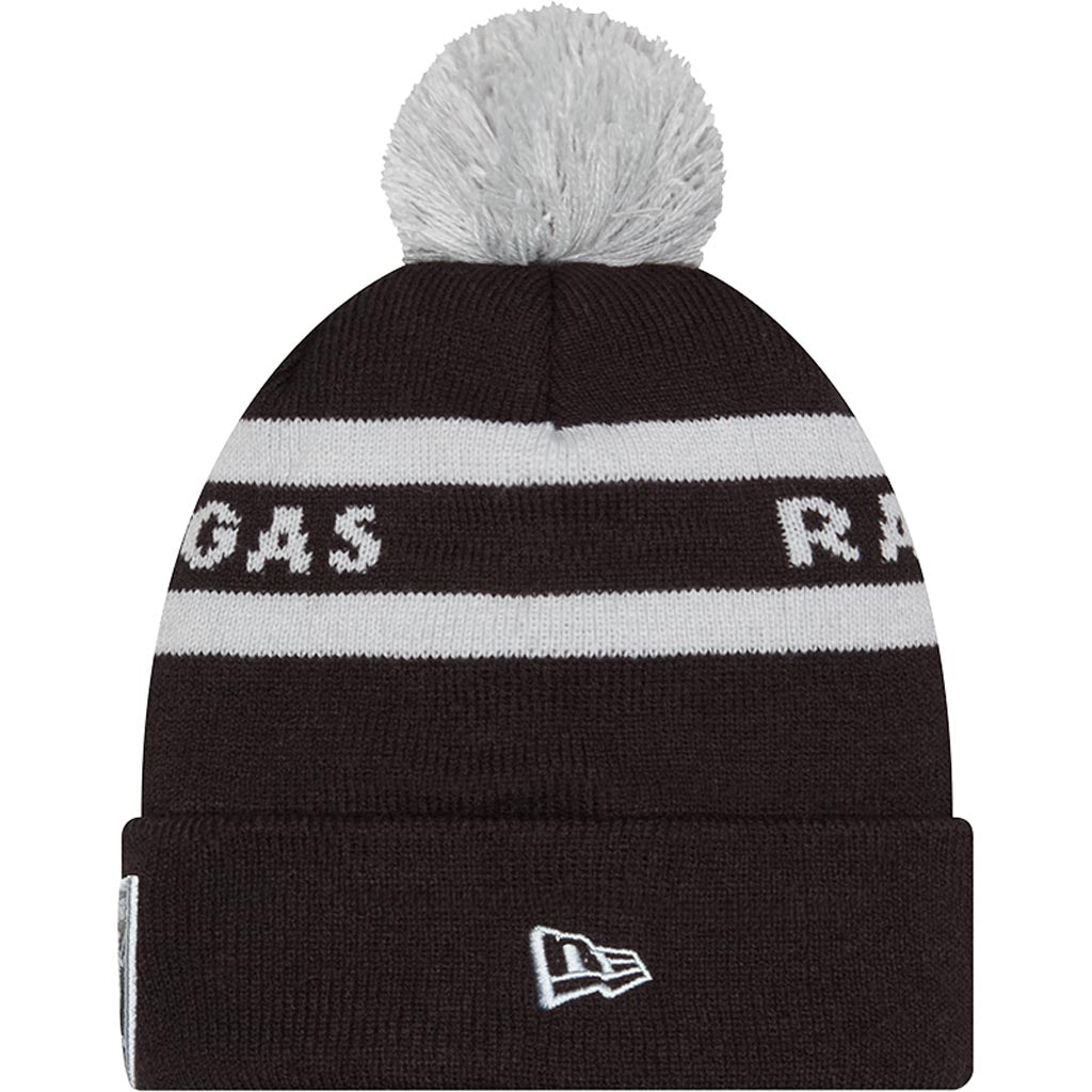 NFL Las Vegas Raiders New Era Two-Tone Text Knit Hat - Black