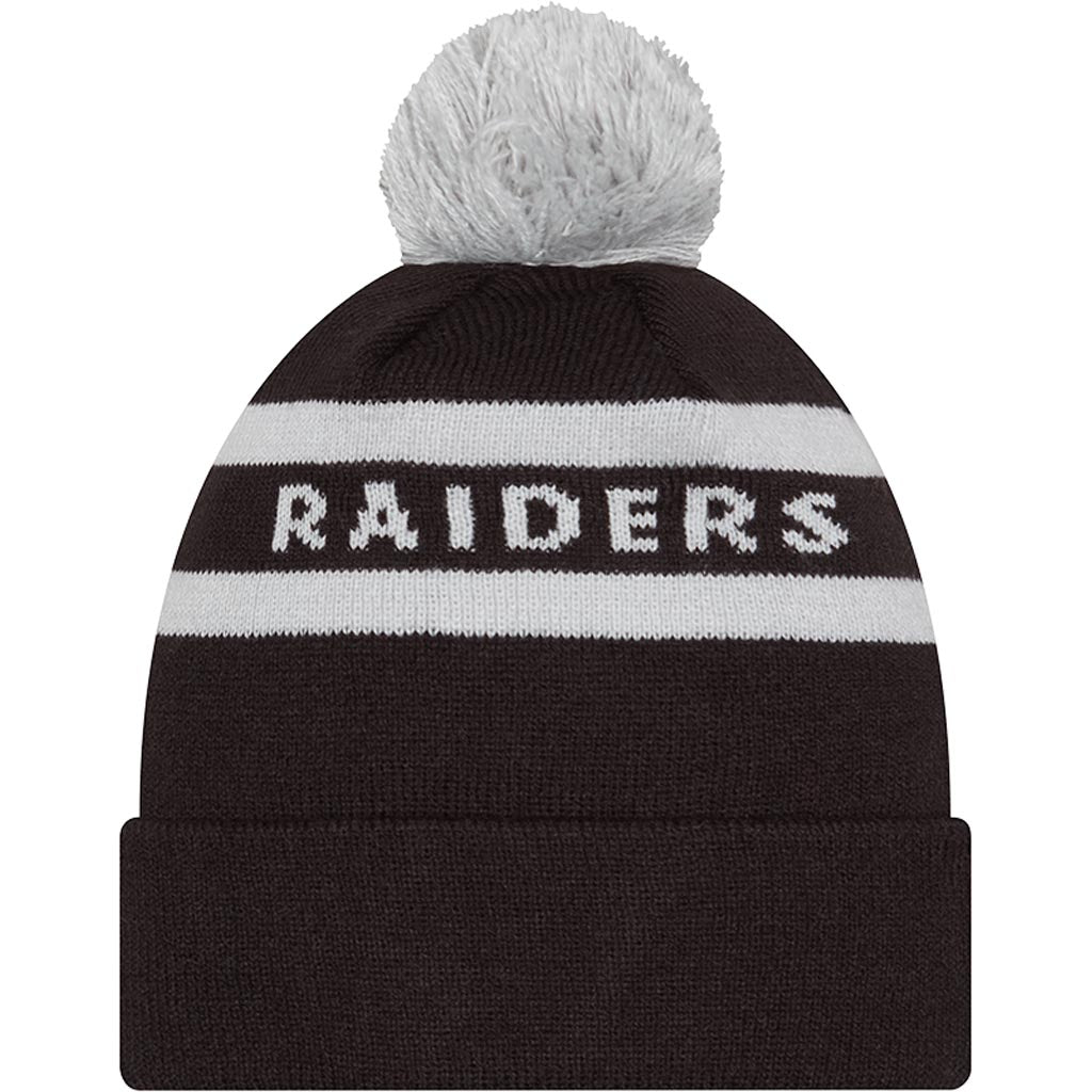 NFL Las Vegas Raiders New Era Two-Tone Text Knit Hat - Black