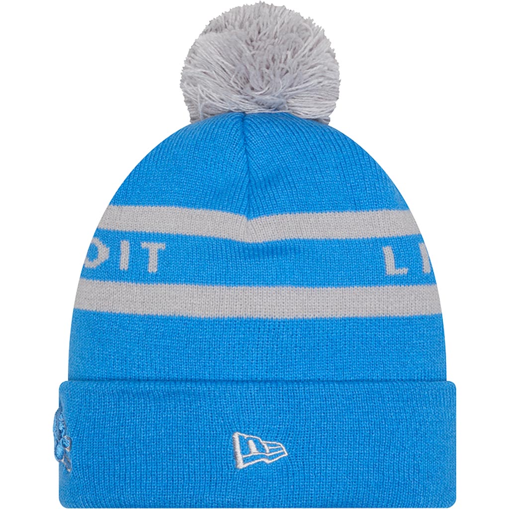NFL Detroit Lions New Era Two-Tone Text Knit Hat - Blue