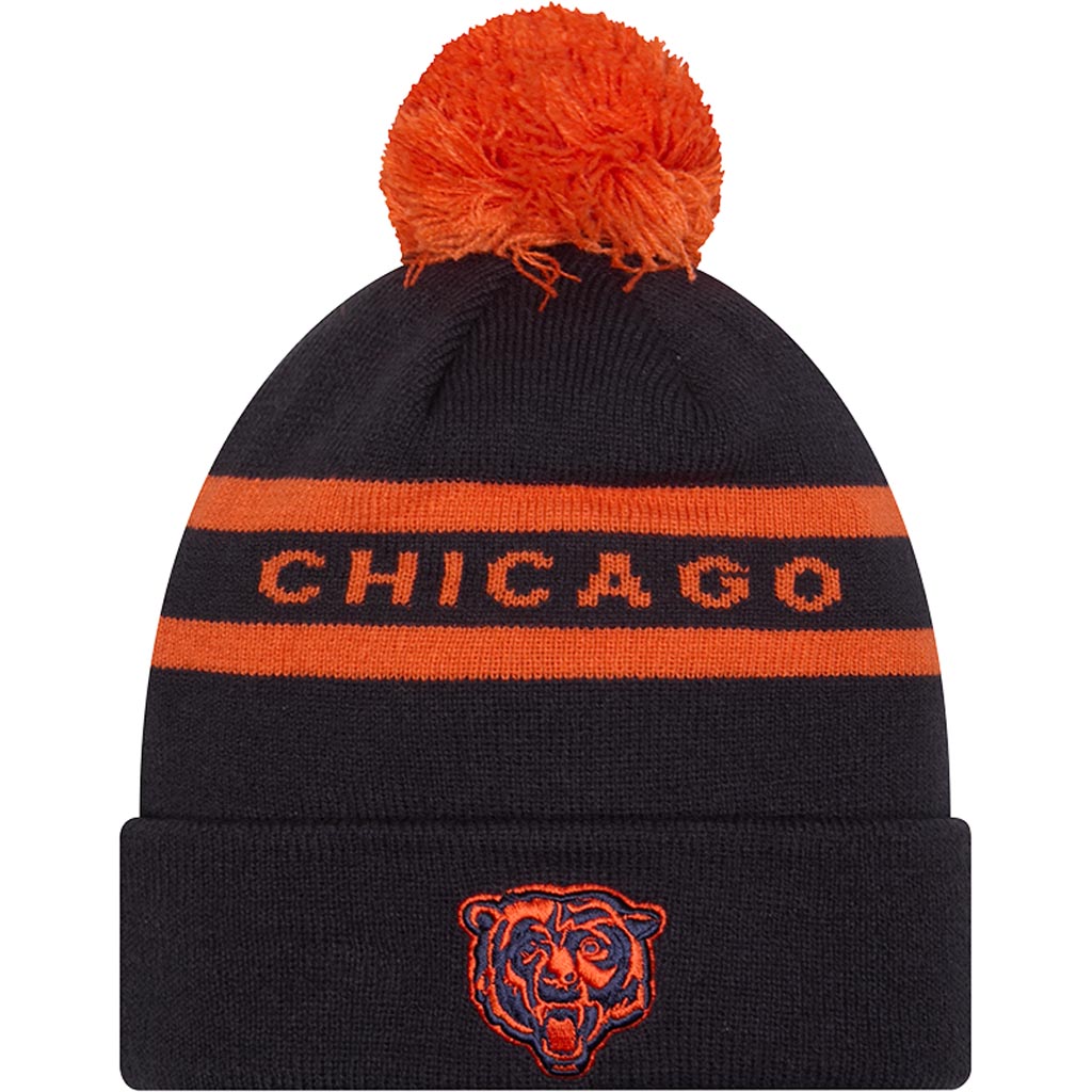 NFL Chicago Bears New Era Two-Tone Text Knit Hat - Navy