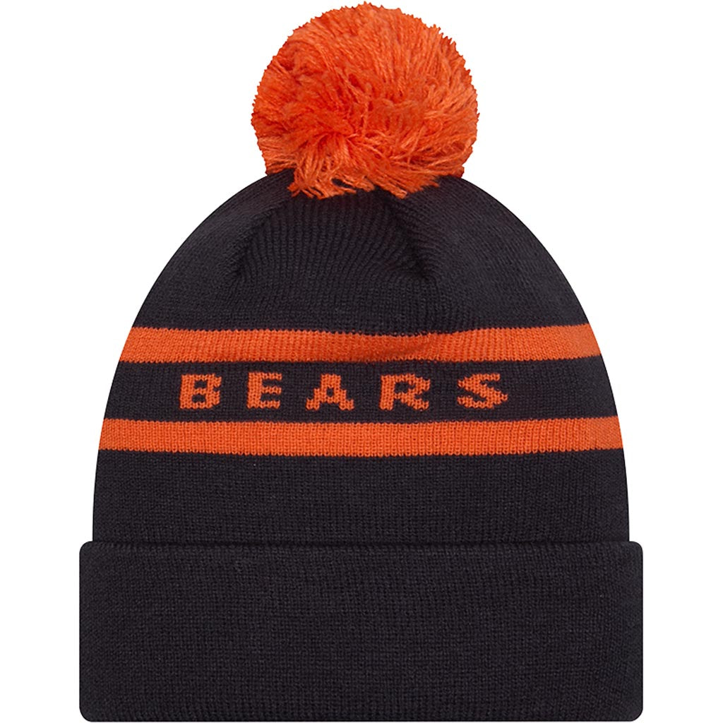 NFL Chicago Bears New Era Two-Tone Text Knit Hat - Navy