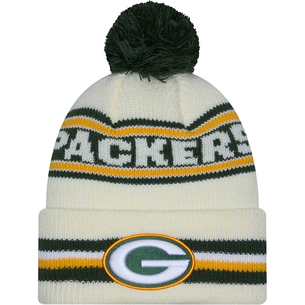 NFL Green Bay Packers New Era Classic Knit Beanie Hat - Cream