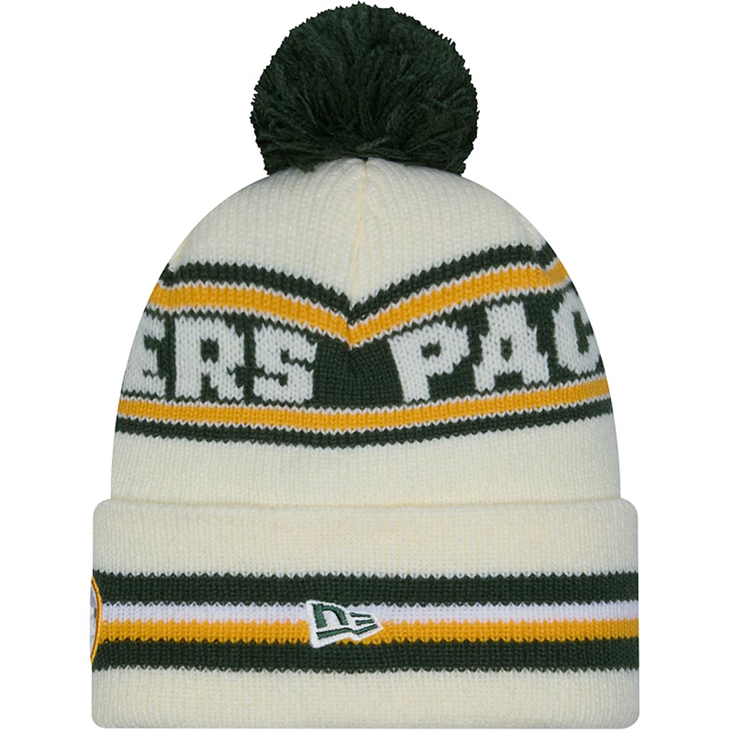 NFL Green Bay Packers New Era Classic Knit Beanie Hat - Cream