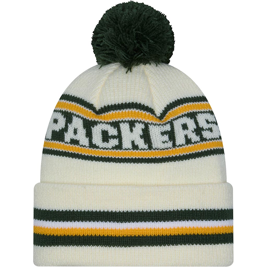 NFL Green Bay Packers New Era Classic Knit Beanie Hat - Cream