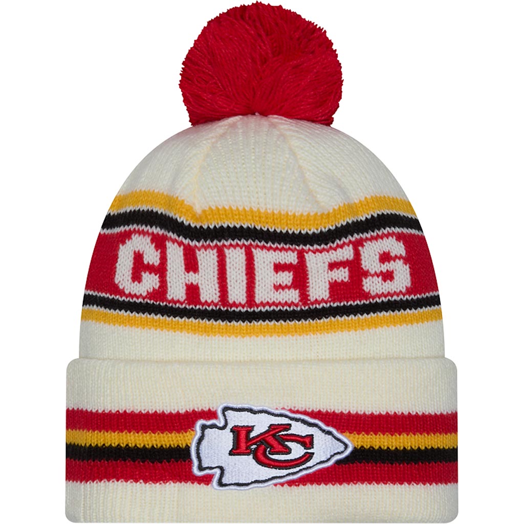 NFL Kansas City Chiefs New Era Classic Knit Beanie Hat - Cream