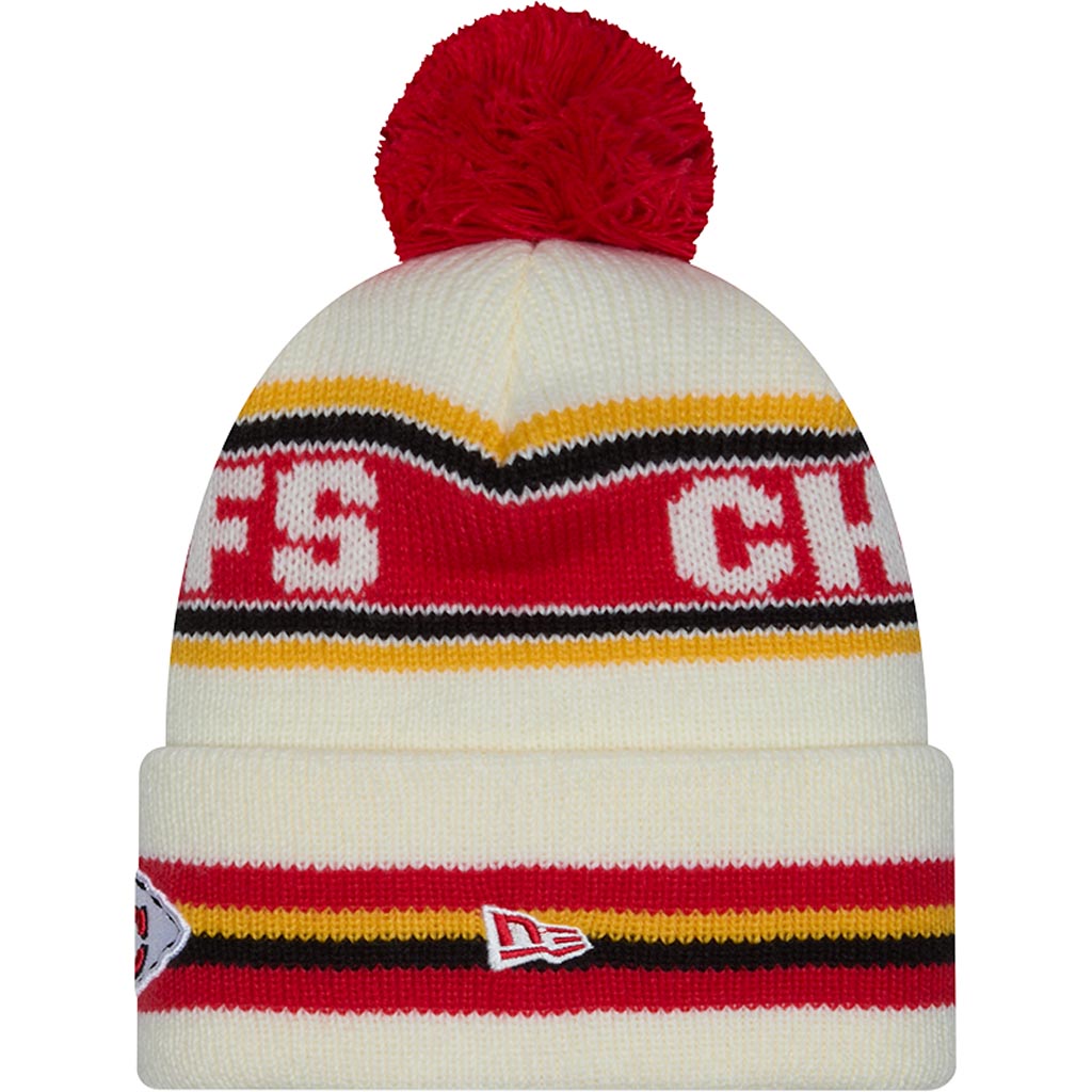 NFL Kansas City Chiefs New Era Classic Knit Beanie Hat - Cream