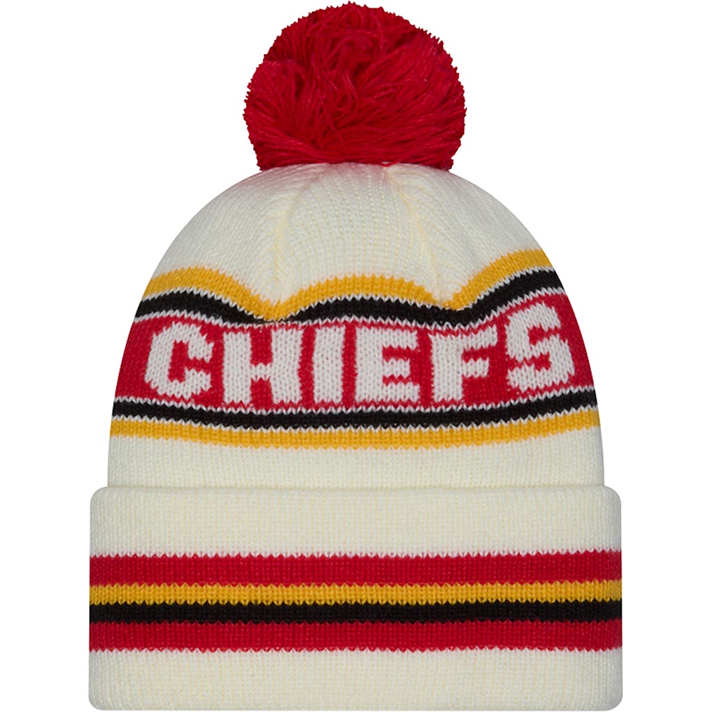 NFL Kansas City Chiefs New Era Classic Knit Beanie Hat - Cream