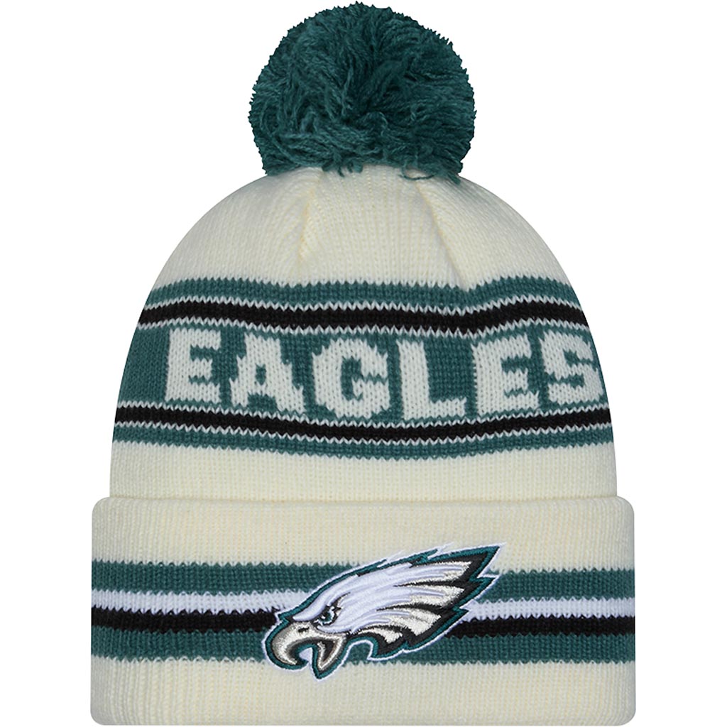 NFL Philadelphia Eagles New Era Classic Knit Beanie Hat - Cream