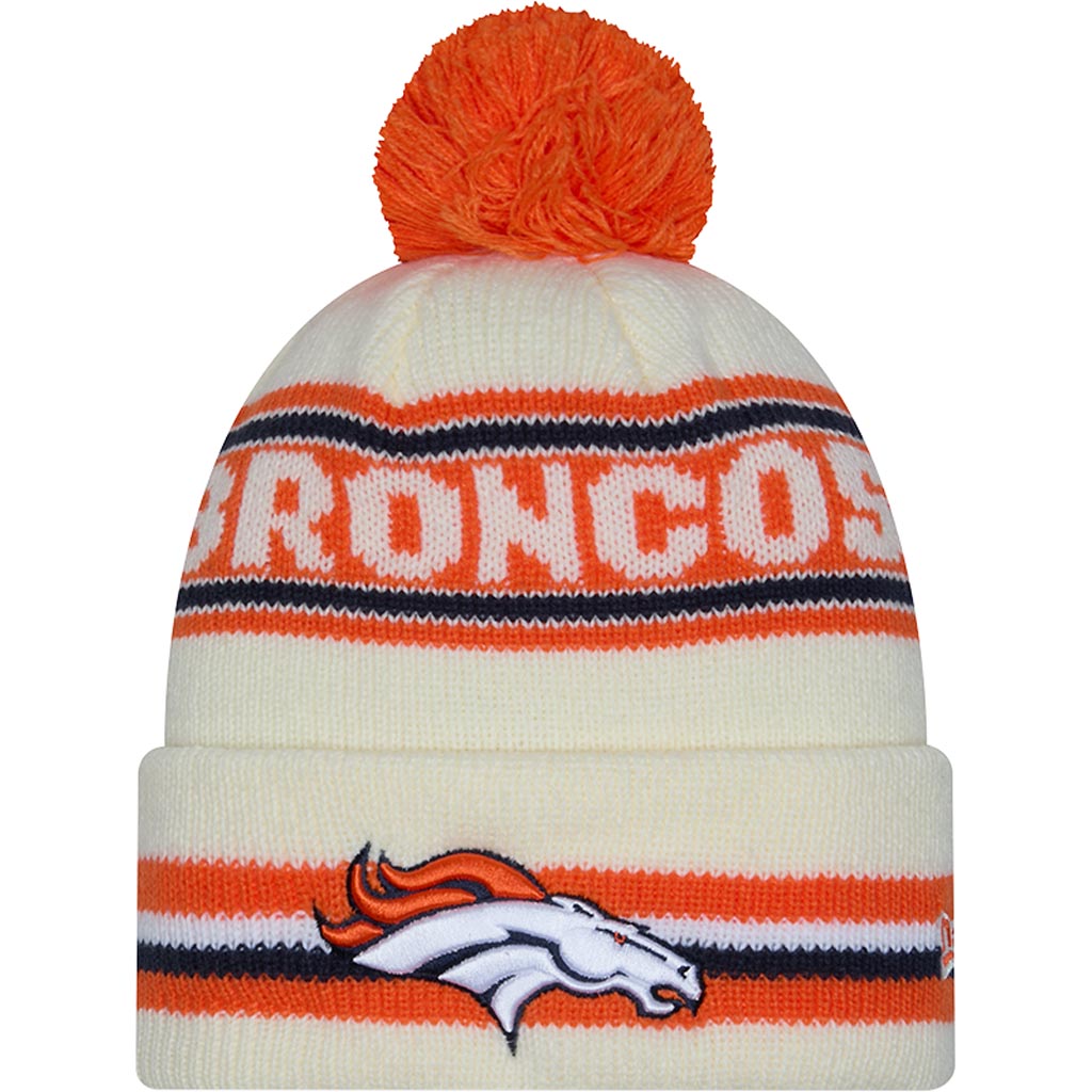 NFL Denver Broncos New Era Classic Knit Beanie Hat - Cream