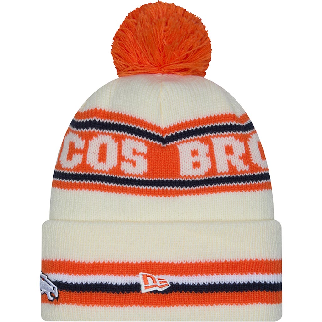 NFL Denver Broncos New Era Classic Knit Beanie Hat - Cream