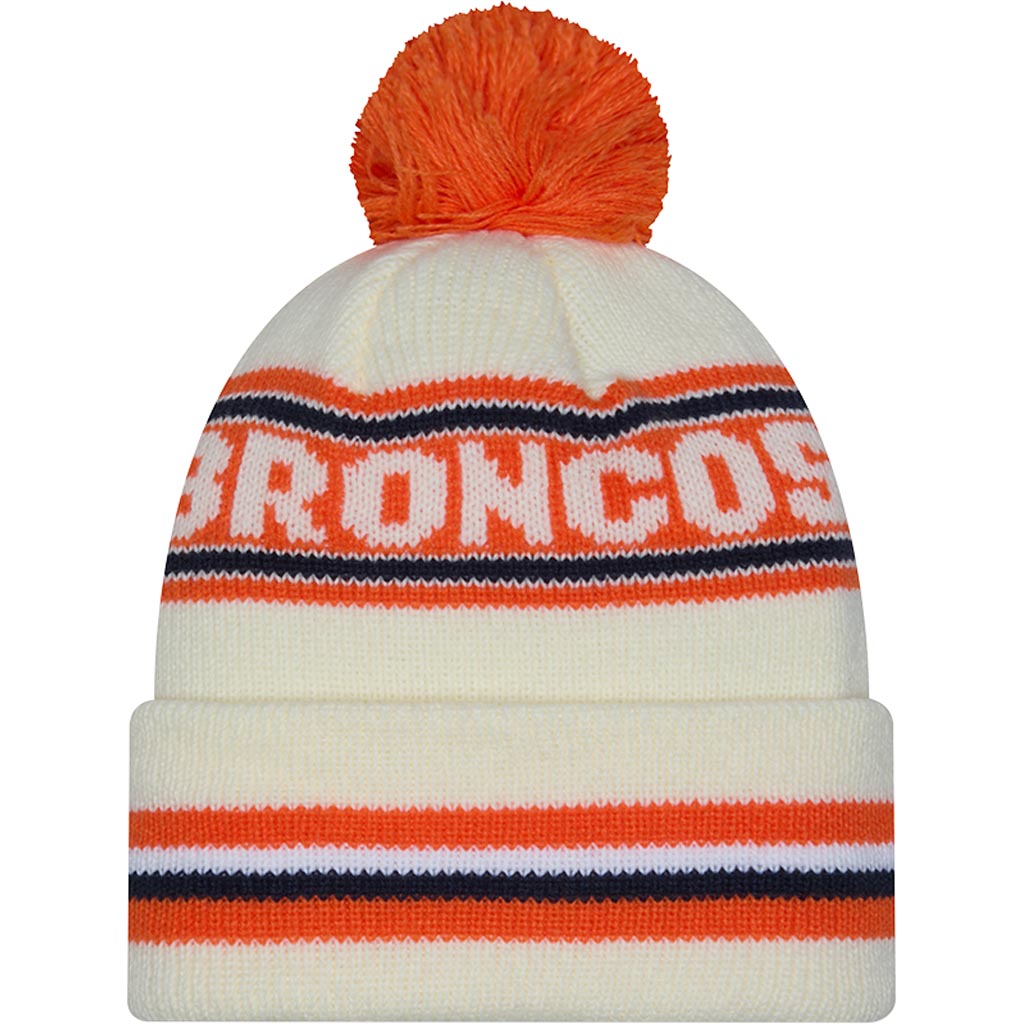 NFL Denver Broncos New Era Classic Knit Beanie Hat - Cream