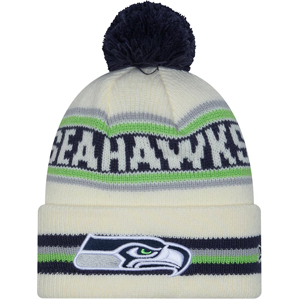 NFL Seattle Seahawks New Era Classic Knit Beanie Hat - Cream