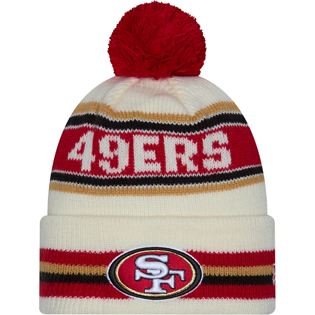NFL San Francisco 49ers New Era Classic Knit Beanie Hat - Cream