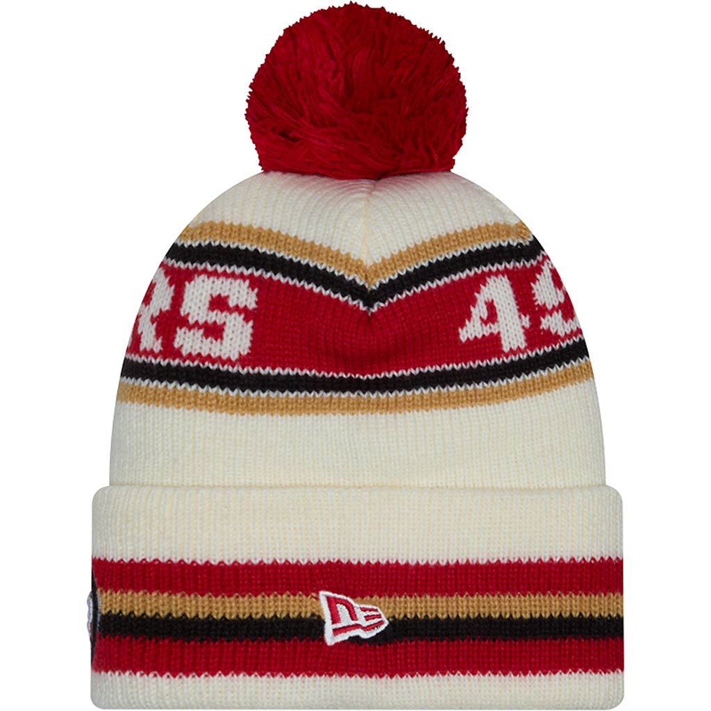 NFL San Francisco 49ers New Era Classic Knit Beanie Hat - Cream