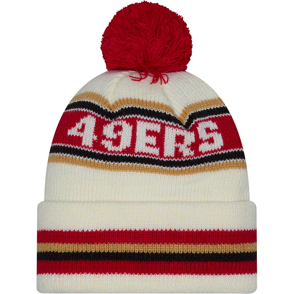 NFL San Francisco 49ers New Era Classic Knit Beanie Hat - Cream
