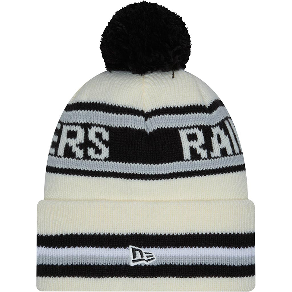 NFL Las Vegas Raiders New Era Classic Knit Beanie Hat - Cream