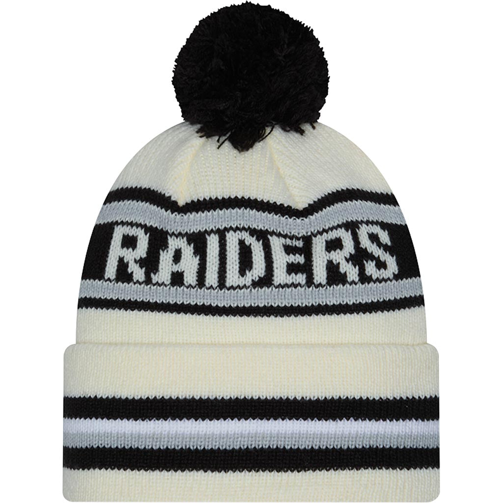 NFL Las Vegas Raiders New Era Classic Knit Beanie Hat - Cream