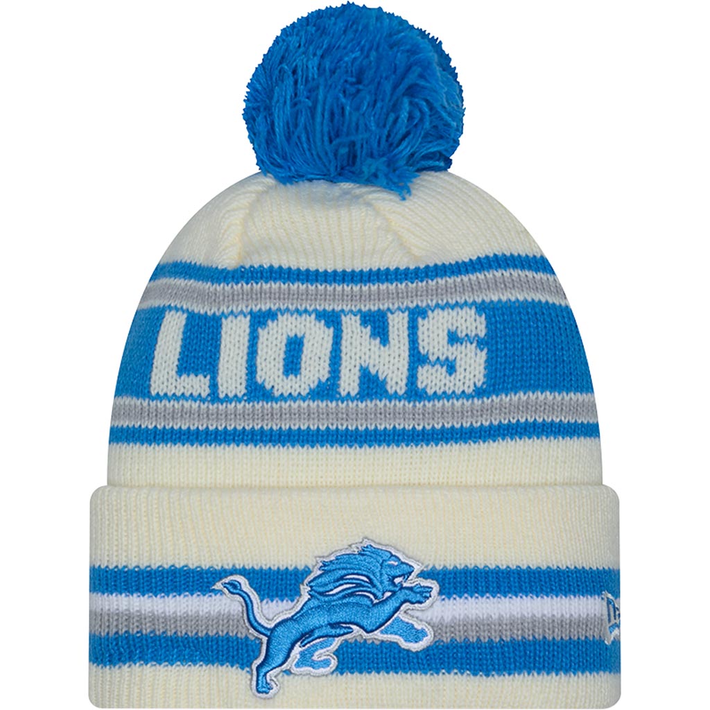 NFL Detroit Lions New Era Classic Knit Beanie Hat - Cream
