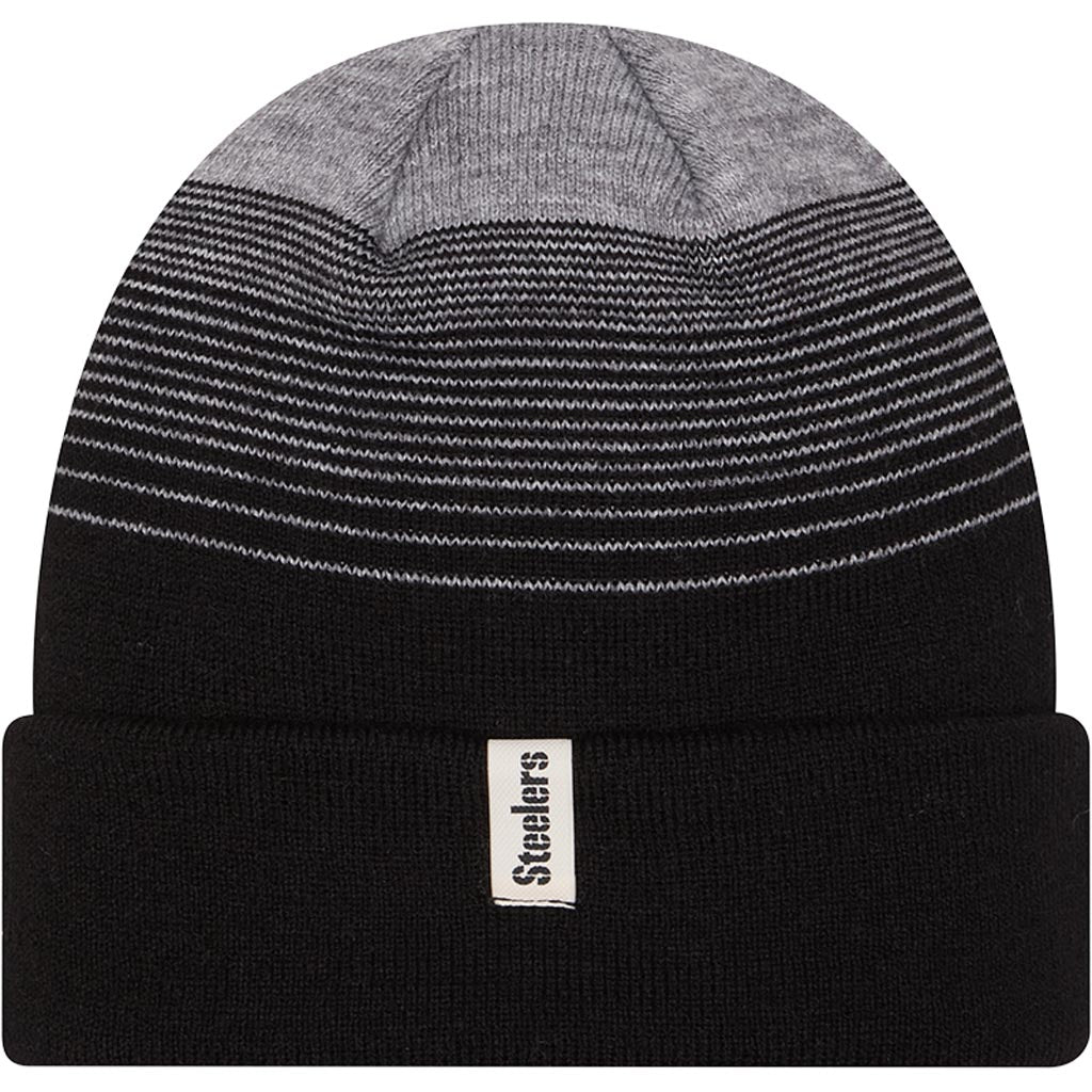 NFL Pittsburgh Steelers New Era Gradient Knit Hat - Black