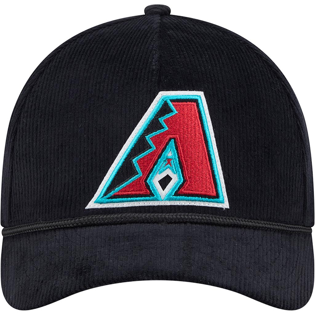 MLB Arizona Diamondbacks New Era Corduroy 9FORTY A-Frame M-Crown Snapback Hat - Black