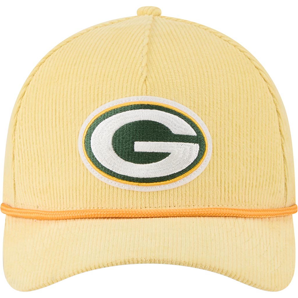 NFL Green Bay Packers New Era Corduroy 9FORTY A-Frame M-Crown Snapback Hat - Gold