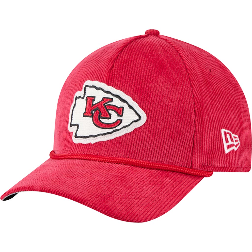 NFL Kansas City Chiefs New Era Corduroy 9FORTY A-Frame M-Crown Snapback Hat - Red