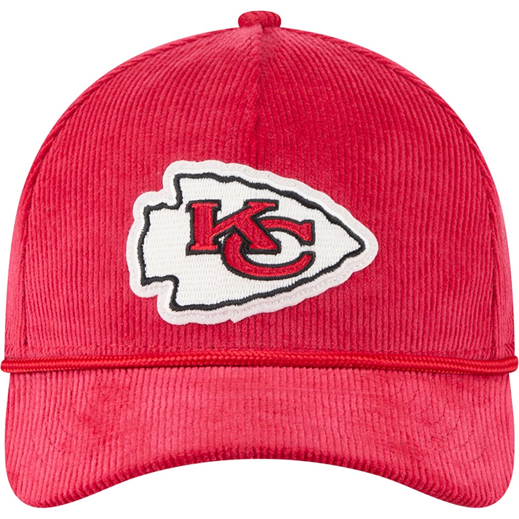 NFL Kansas City Chiefs New Era Corduroy 9FORTY A-Frame M-Crown Snapback Hat - Red