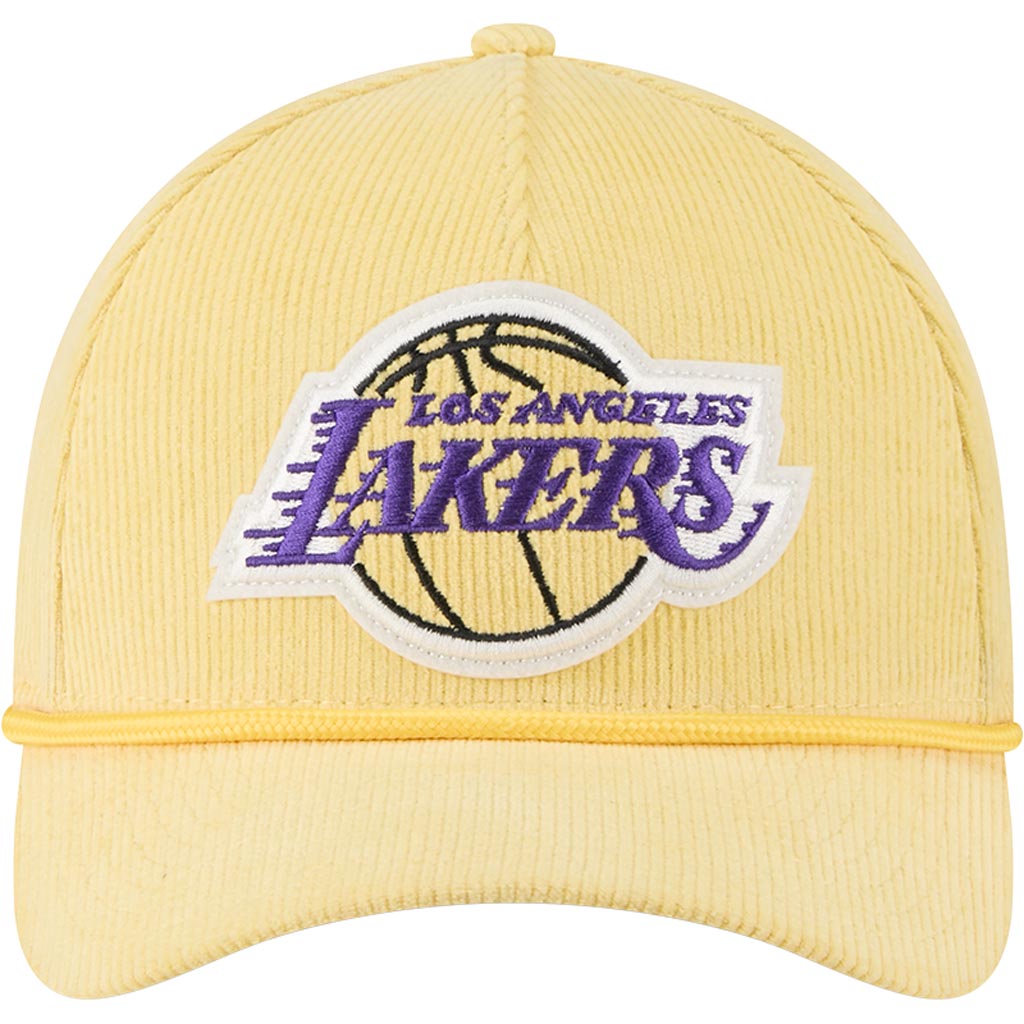 NBA Los Angeles Lakers New Era Corduroy 9FORTY A-Frame M-Crown Snapback Hat - Gold