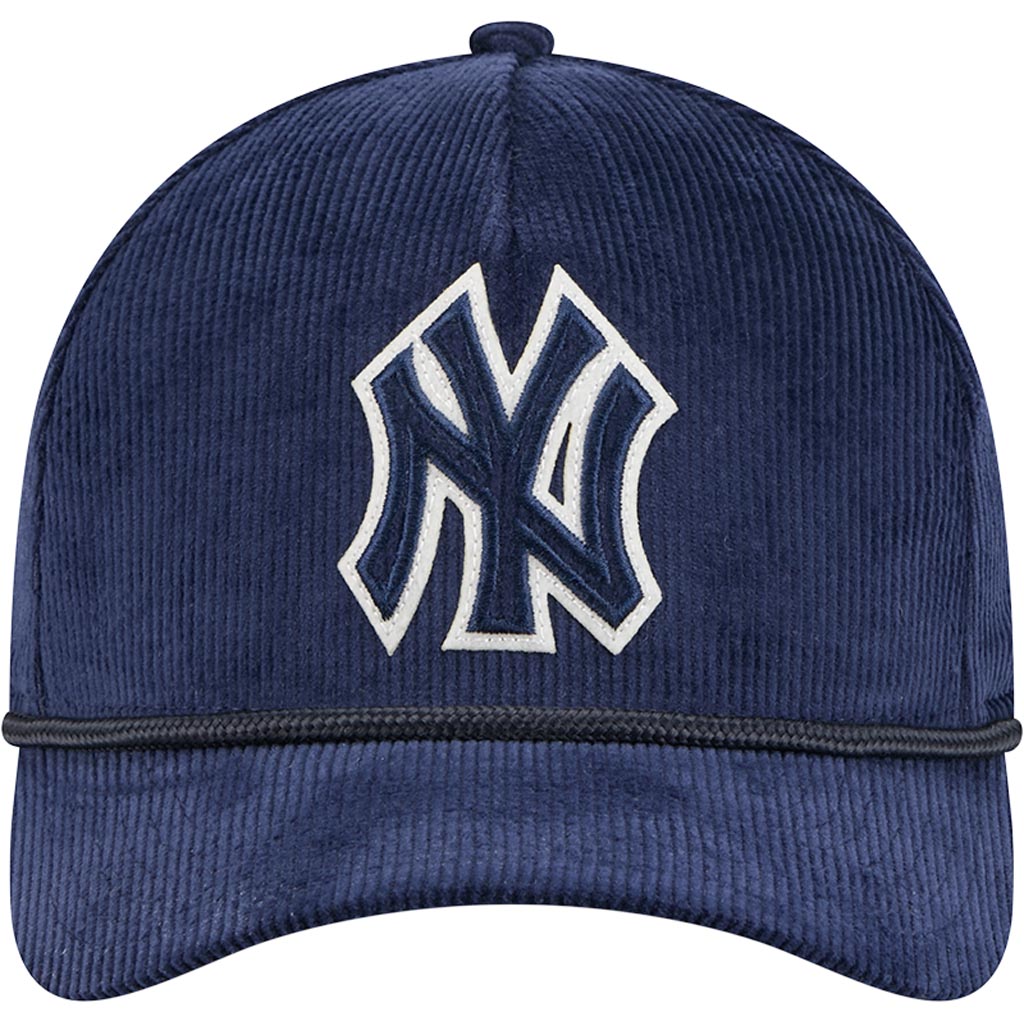 MLB New York Yankees New Era Corduroy 9FORTY A-Frame M-Crown Snapback Hat - Navy