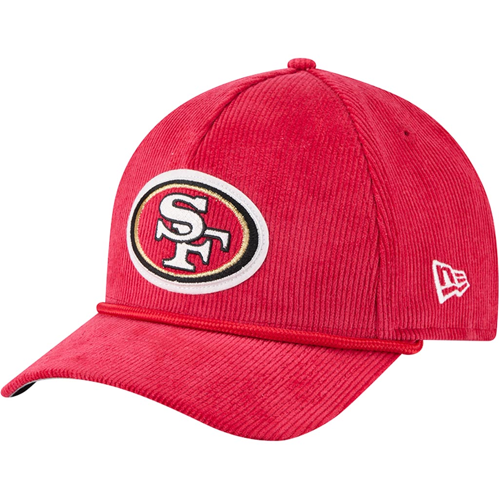 NFL San Francisco 49ers New Era Corduroy 9FORTY A-Frame M-Crown Snapback Hat - Red