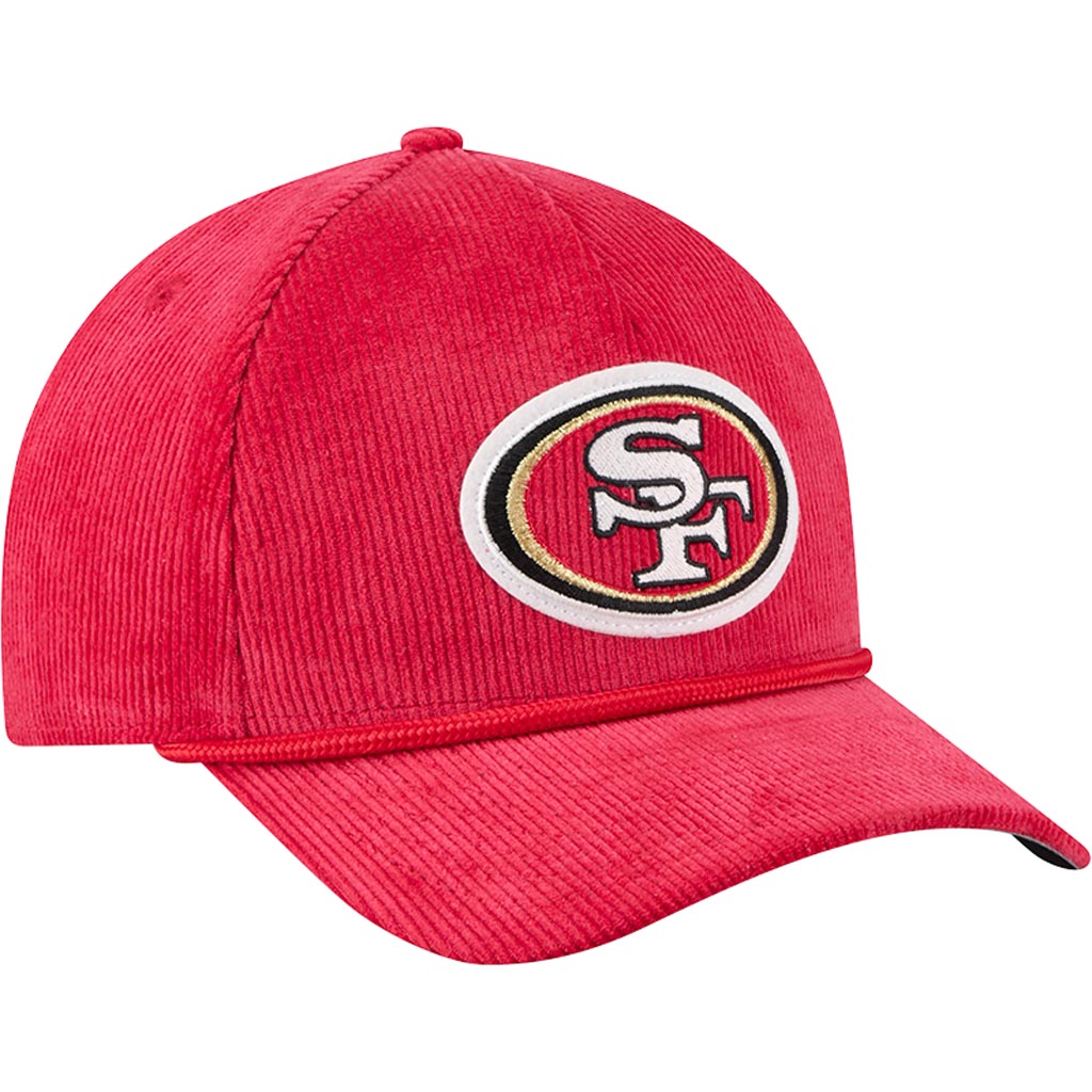 NFL San Francisco 49ers New Era Corduroy 9FORTY A-Frame M-Crown Snapback Hat - Red